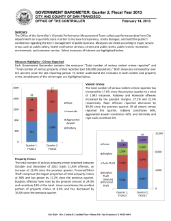 GOVERNMENT BAROMETER - Office of the Controller