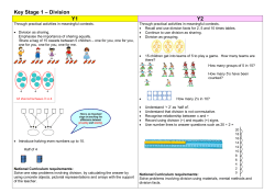 Calculation Policy - Division