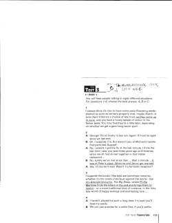 You wi/1 hear peop/e talking in eight different situations