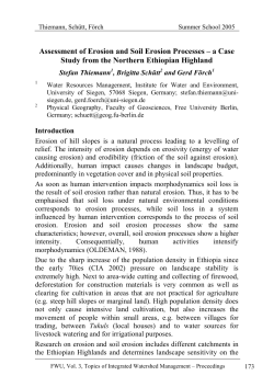 Assessment of Erosion and Soil Erosion Processes &ndash; a Case Study