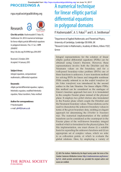 A numerical technique for linear elliptic partial differential equations