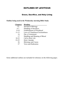 OUTLINES OF LEVITICUS - oursaviorpalmbay.org
