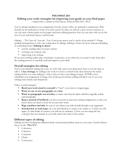 handout on editing tips - Department of Computer Science