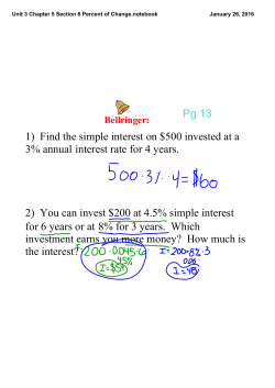 Unit 3 Chapter 5 Section 6 Percent of Change.notebook