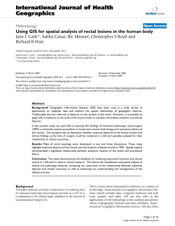 Using GIS for spatial analysis of rectal lesions in the human body