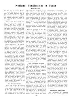 National Syndicalism in Spain