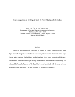 Ferromagnetism in Cr-Doped GaN: A First Principles Calculation
