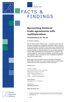 Reconciling bilateral trade agreements with multilateralism