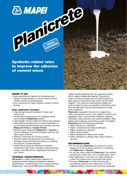 Synthetic-rubber latex to improve the adhesion of cement mixes