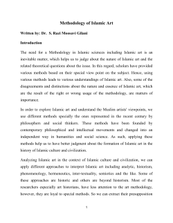 Methodology of Islamic Art