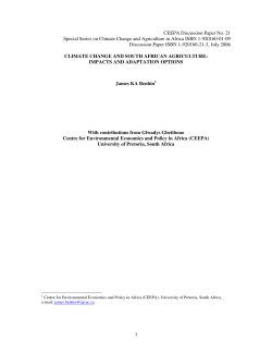 Climate change and South African Agriculture