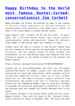 Happy Birthday to the World most famous Hunter