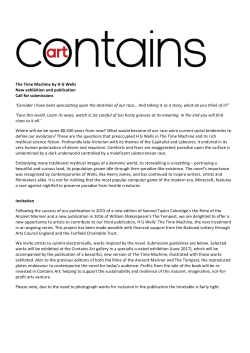 The Time Machine by HG Wells New exhibition