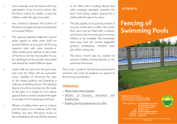 Fencing of Swimming Pools - Ruapehu District Council