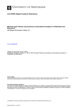 Mind the gap! Policies and practices of educational - UvA-DARE