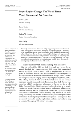 The War of Terror, Visual Culture, and art Education