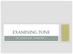 Examining Tone