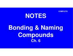 07 NOTES Bonding and Naming Compounds COMPLETE