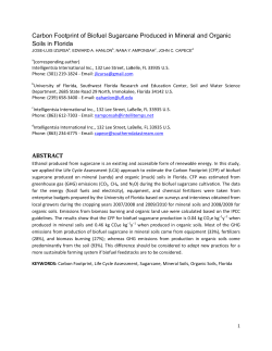 Carbon Footprint of Biofuel Sugarcane Produced in Mineral and
