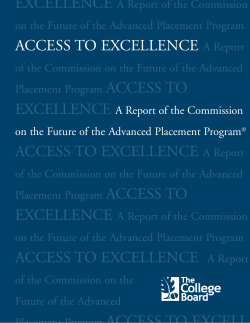 commission on the future of the advanced placement program