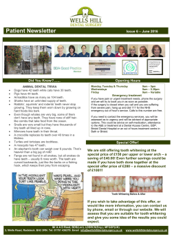 Newsletter - Wells Hill Dental Surgery