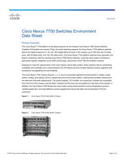 Cisco Nexus 7700 Switches Environment Data Sheet