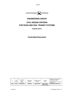 Civil Design Criteria - Land Transport Authority