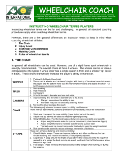 Instructing wheelchair tennis