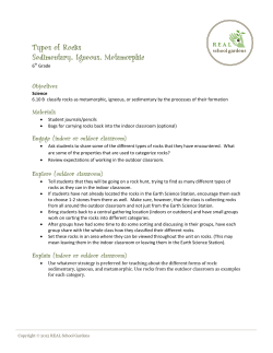 6th Grade Science 6.10 B classify rocks as metamorphic, igneous, or
