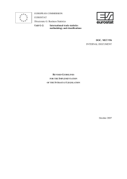 International trade statistics methodology and class