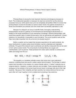 Artificial Photosynthesis