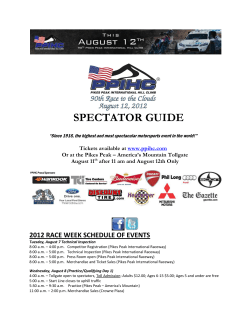 spectator guide - Pikes Peak International Hill Climb