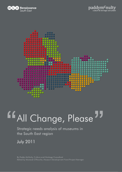 "All Change, Please" - Strategic needs analysis of museums in the