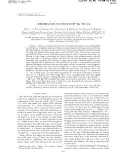 CONSTRAINTS ON FRUGIVORY BY BEARS