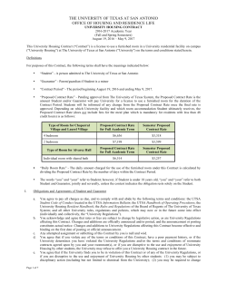 the university of texas at san antonio office of housing