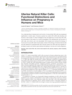 Uterine Natural Killer Cells: Functional Distinctions and Influence on