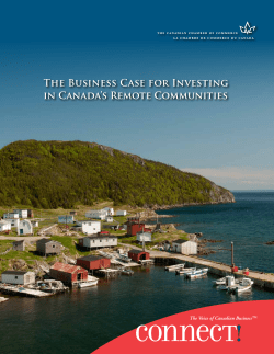 The Business Case for Investing in Canada`s Remote Communities