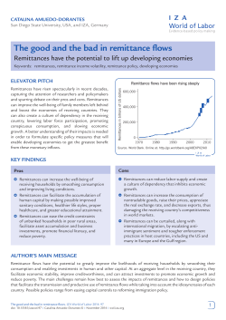 The good and the bad in remittance flows