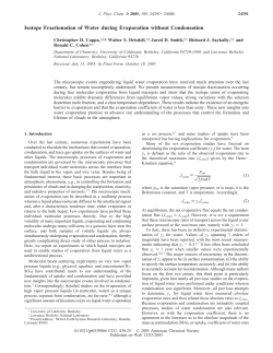 Isotope Fractionation of Water during Evaporation without