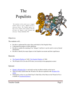 The Populists - Roadmap to Last Best Hope