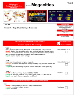 Megacities - The Bulmershe School