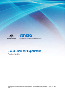 Cloud Chamber Experiment