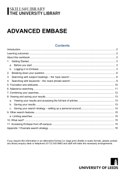 advanced embase - Leeds University Library