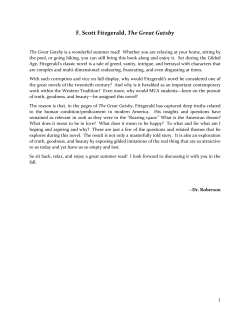 F. Scott Fitzgerald, The Great Gatsby