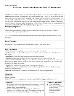 Focus on: Abiotic and Biotic Factors for Pollination