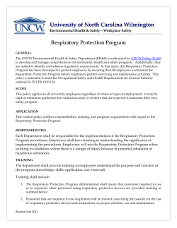 Respiratory Protection Program