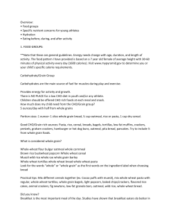 Nutrition for the Active Child