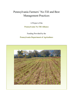Pennsylvania Farmers` No-Till and Best Management Practices