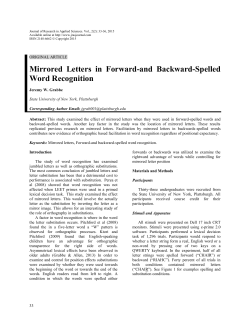 Mirrored Letters in Forward-and Backward