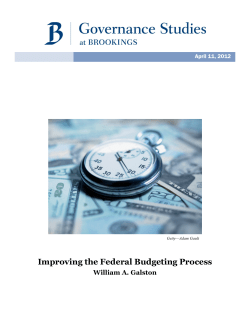 Improving the Federal Budgeting Process